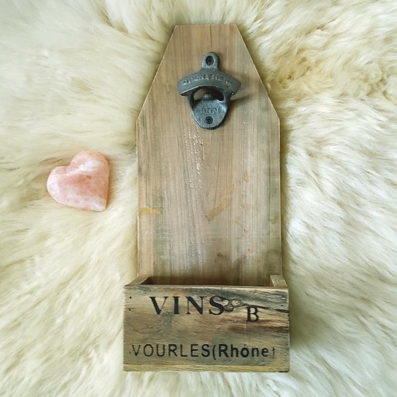 Other - Cute Wooden Bottle Opener Tabletop Stand